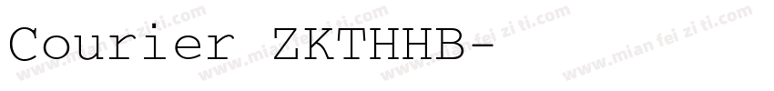 Courier ZKTHHB字体转换